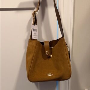 Coach Tan Suede Shoulder Bag